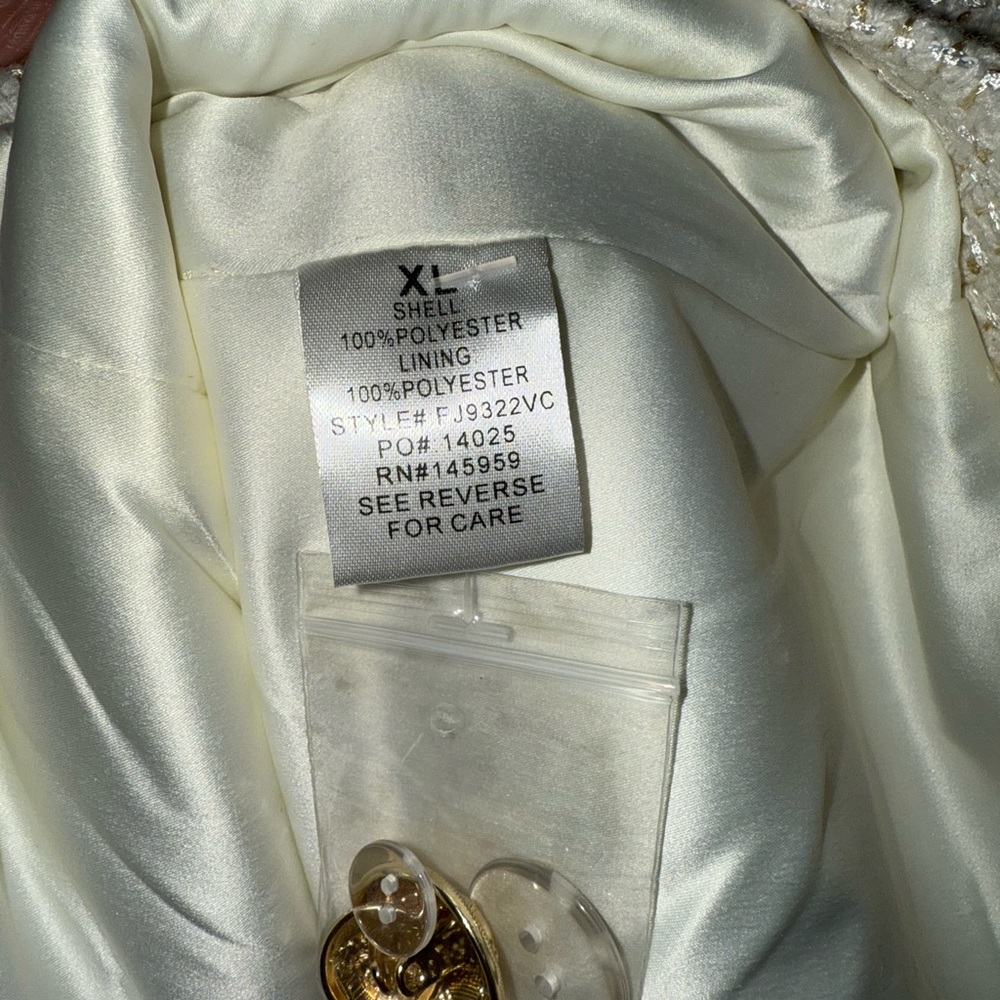 Vici Cream Double-Breasted Tweed Jacket - Picture 12 of 12